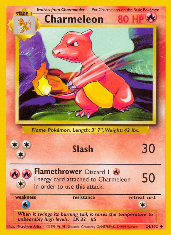 Base set Charmeleon #24/102 unlimited